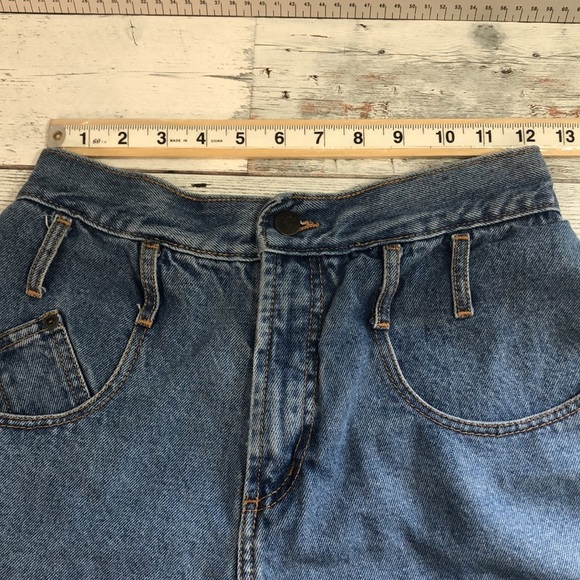 Vintage No Problem High Waisted Denim Shorts - Picture 7 of 9